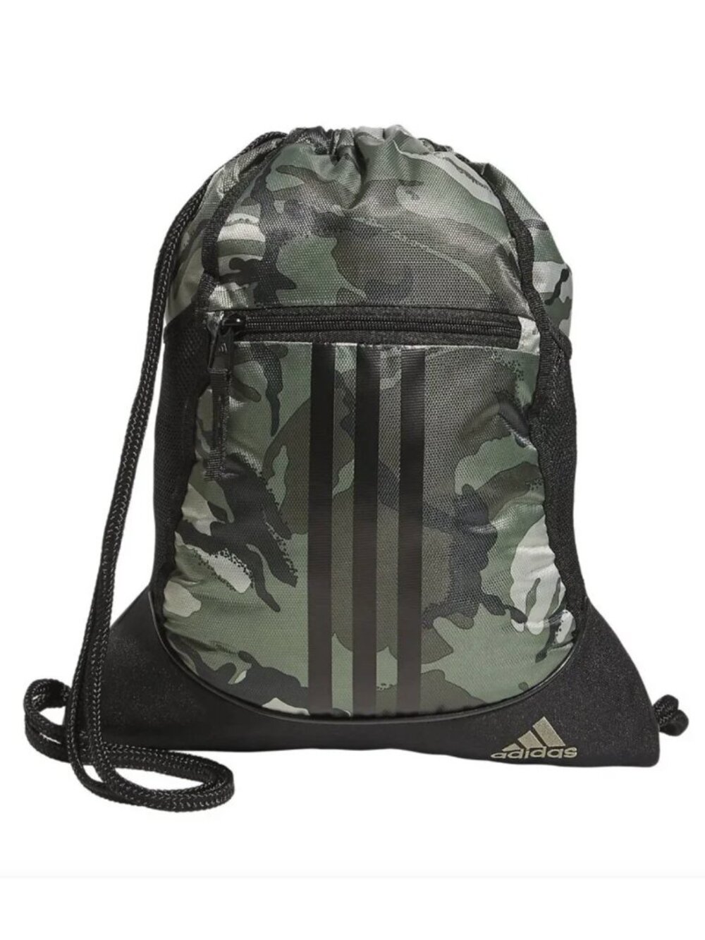 Adidas ALLIANCE II SACKPACK drawsrtring backpack in GREEN BLACK camo NWT unisex